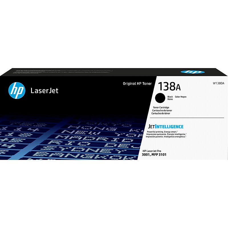 HP 138A Black Standard Yield Toner Cartridge, Prints Up to 1,500 pages (W1380A)