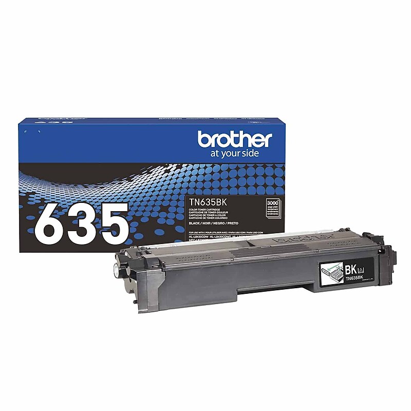 Brother TN635 Standard Yield Black Toner Cartridge, Prints Up to 3,000 Pages (TN635BK)