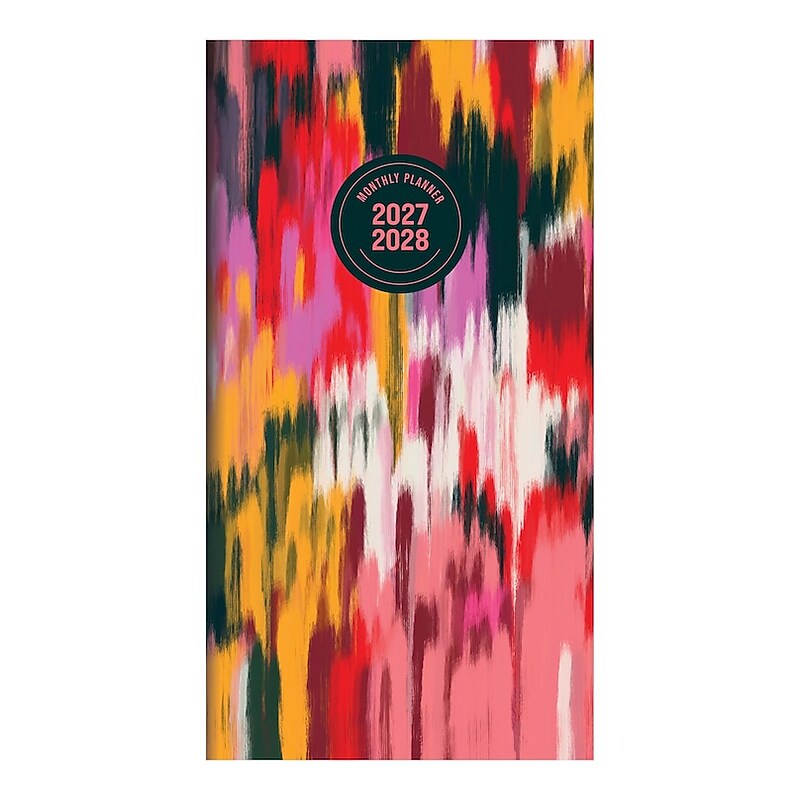 2027 TF Publishing Paint Streak 3.5" x 6.5" Monthly Standard Planner, Paperboard Cover, Multicolored (27-7008)