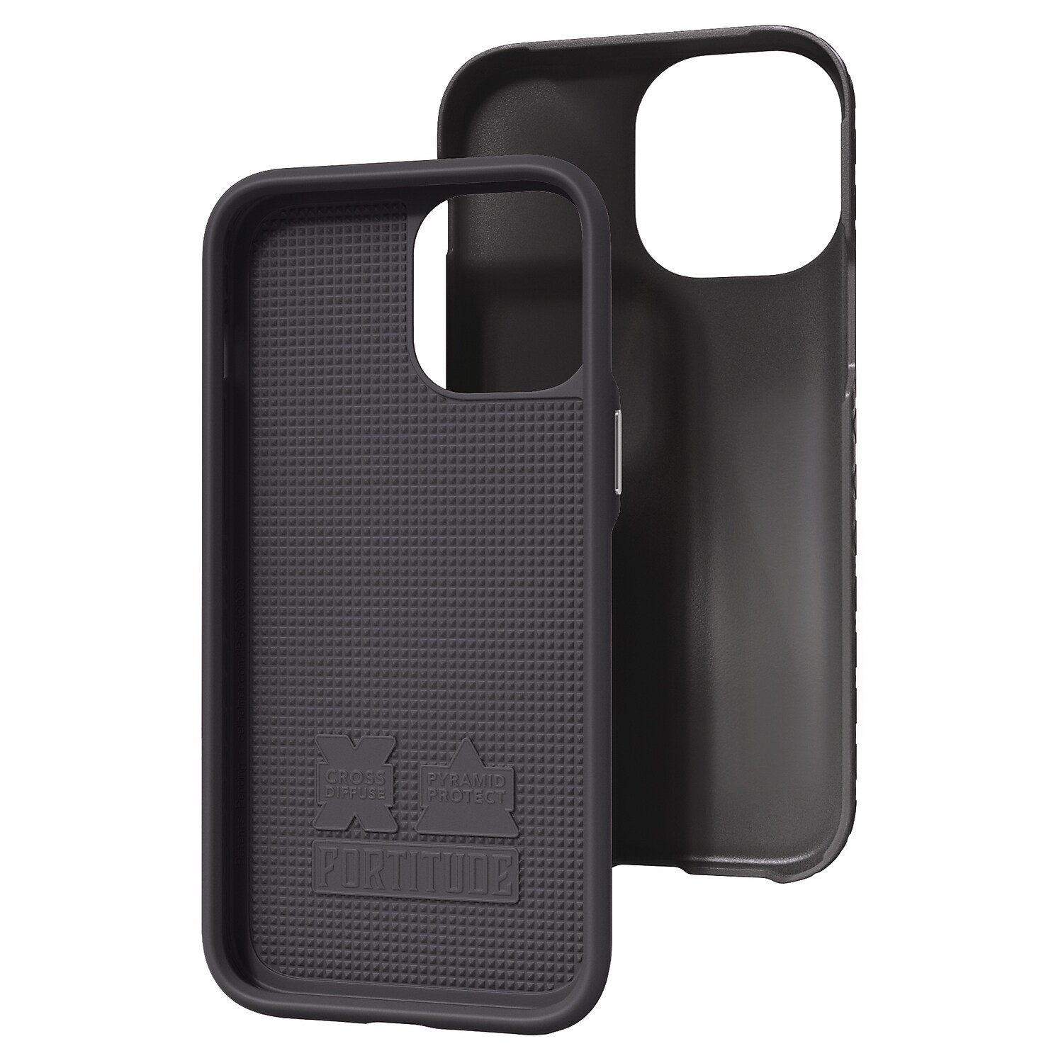 cellhelmet Fortitude Rugged Case for iPhone 12/12 Pro, Shock Absorbing, Black (CHELCFORTI61OB)