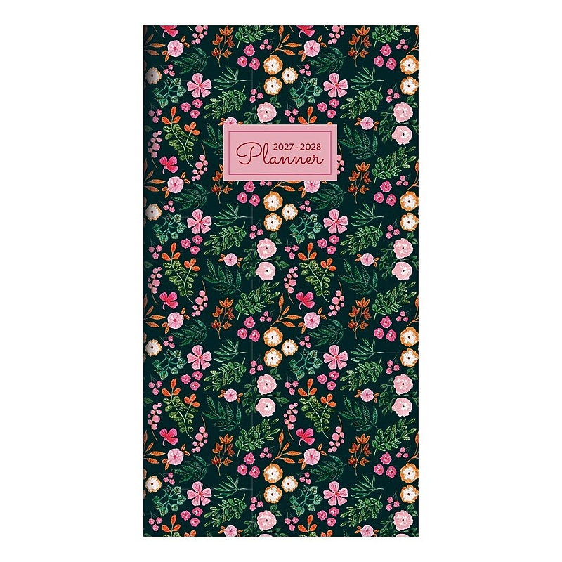 2027 TF Publishing Itty Bitty Blossoms 3.5" x 6.5" Monthly Standard Planner, Paperboard Cover, Multicolored (27-7010)