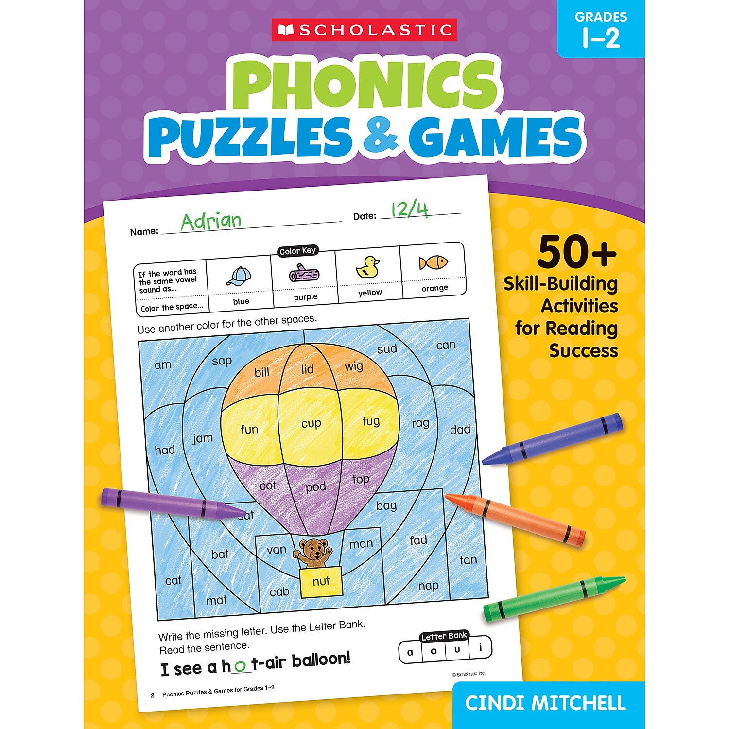 Phonics Puzzles & Games Activity Book for Grades 1-2 (SC-9781546113812)