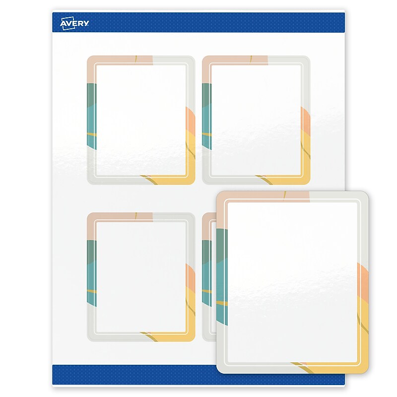 Avery Rectangle Laser/Inkjet Multipurpose Labels, 4" x 3-1/3", White, 40/Pack (19479371102)