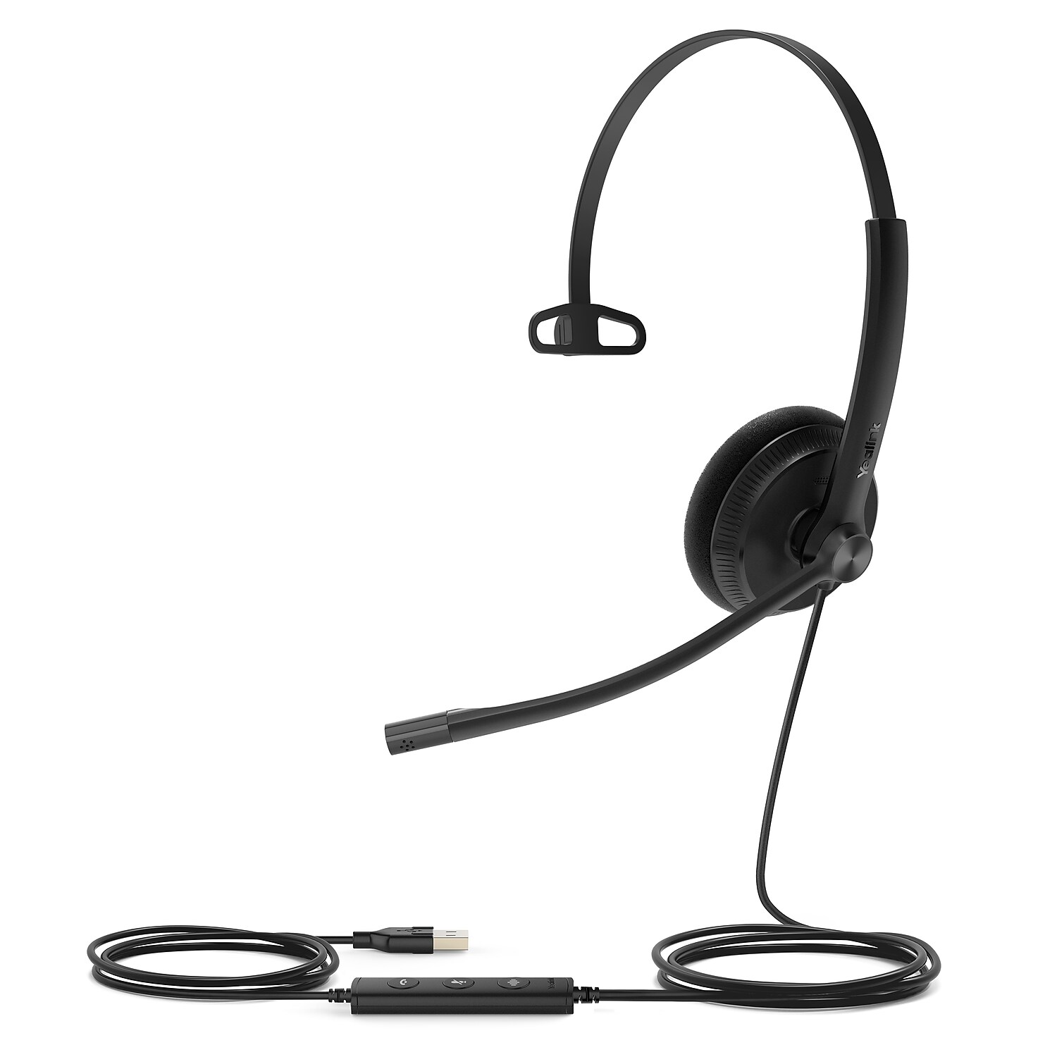 Yealink UH34 Lite Wired Noise Cancelling USB-A Mono Headset, UC Certified