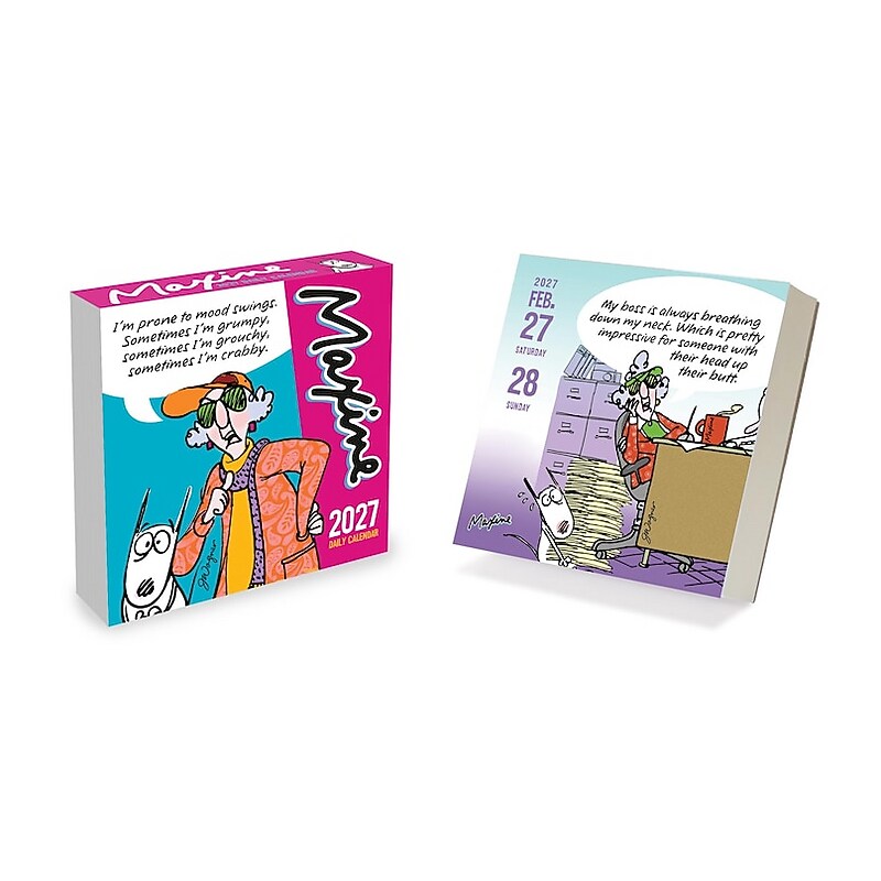 2027 TF Publishing Maxine Daily 5.25" x 5.25" Daily Day-to-Day Calendar, Multicolored (27-3014)