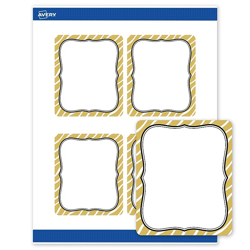 Avery Rectangle Laser/Inkjet Multipurpose Labels, 4" x 3-1/3", White, 40/Pack (19479370993)