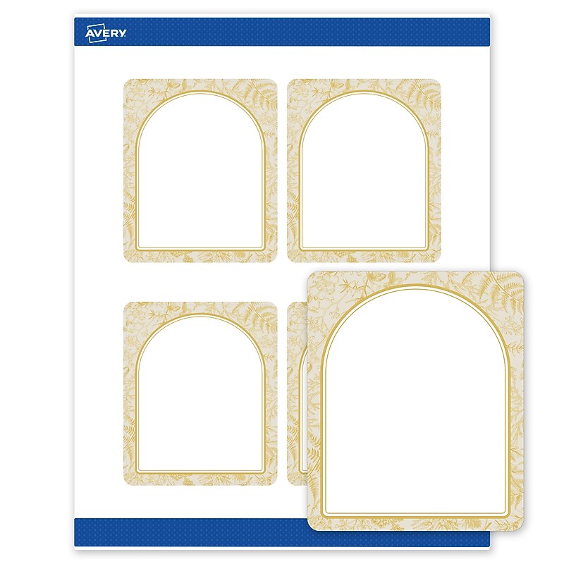 Avery Rectangle Laser/Inkjet Multipurpose Labels, 4" x 3-1/3", White, 40/Pack (19479371059)