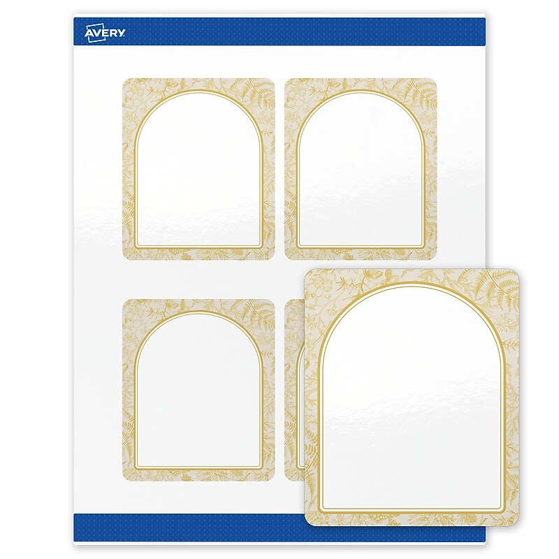 Avery Rectangle Laser/Inkjet Multipurpose Labels, 4" x 3-1/3", White, 40/Pack (19479371058)