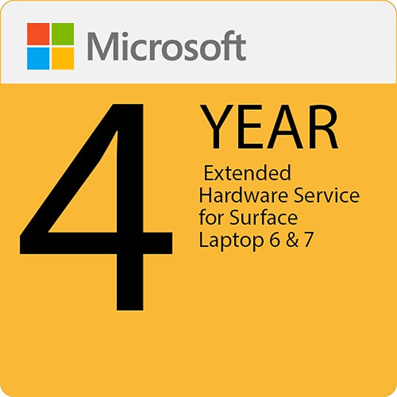 Microsoft Post-Purchase, 4-Year Extended Hardware Service for Surface Laptop 6 & 7
