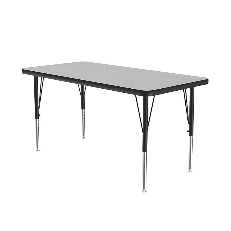 Correll Thermal Fused Activity Table Rectangular Classroom & Kids' Activity Table, Height Adjustable 19-29", 48"L x 24"W x 19"H