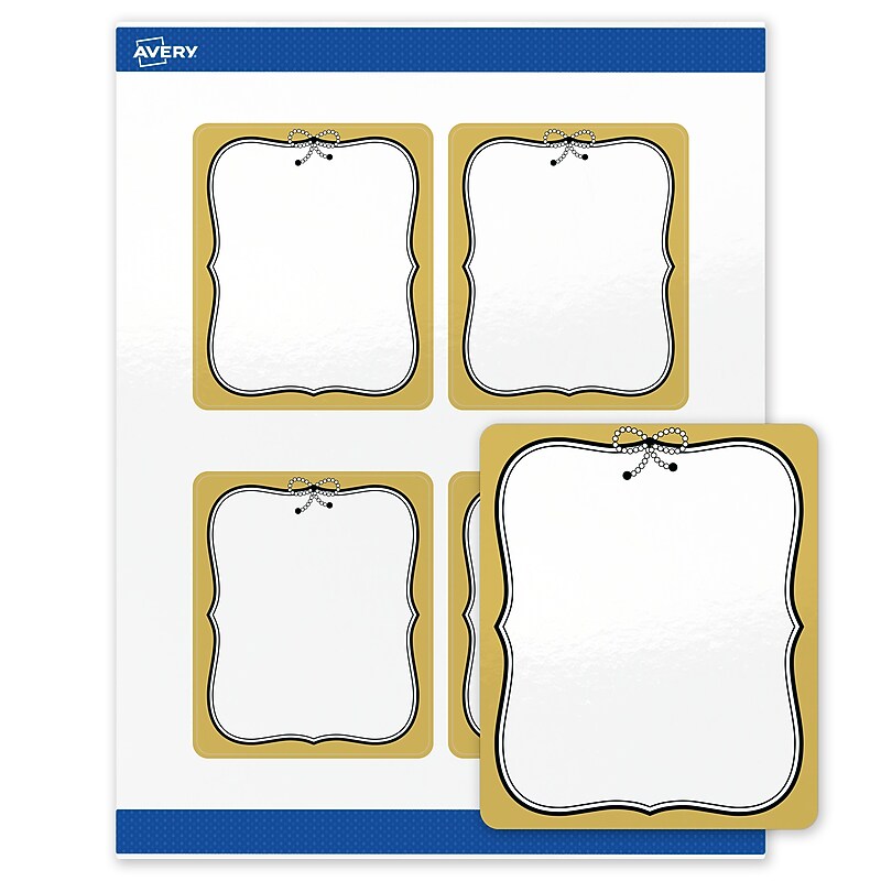 Avery Rectangle Laser/Inkjet Multipurpose Labels, 4" x 3-1/3", White, 40/Pack (19479370970)