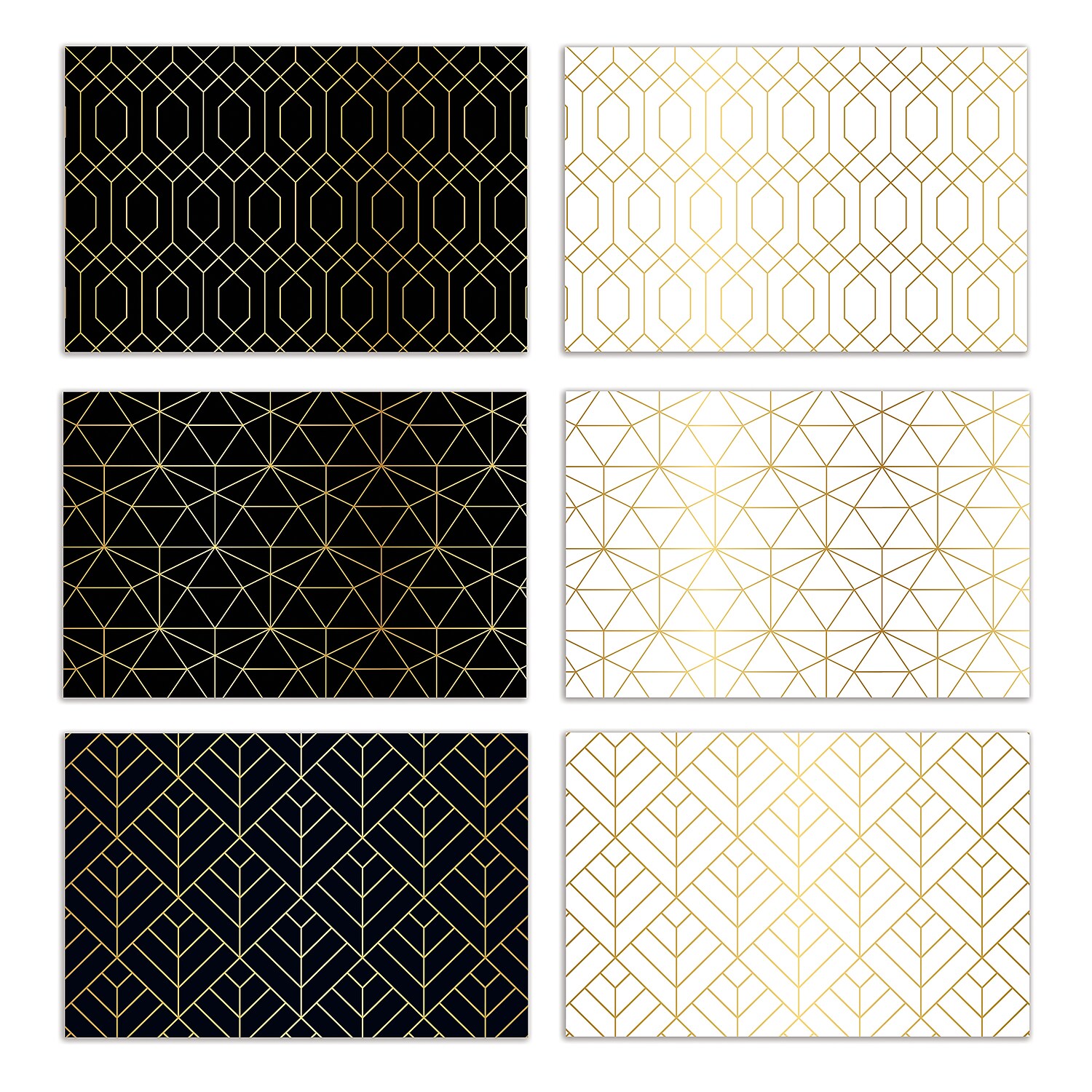 Better Office Cards with Envelopes, 4" x 6", Geometric Patterns, 50/Pack (64557-50PK)