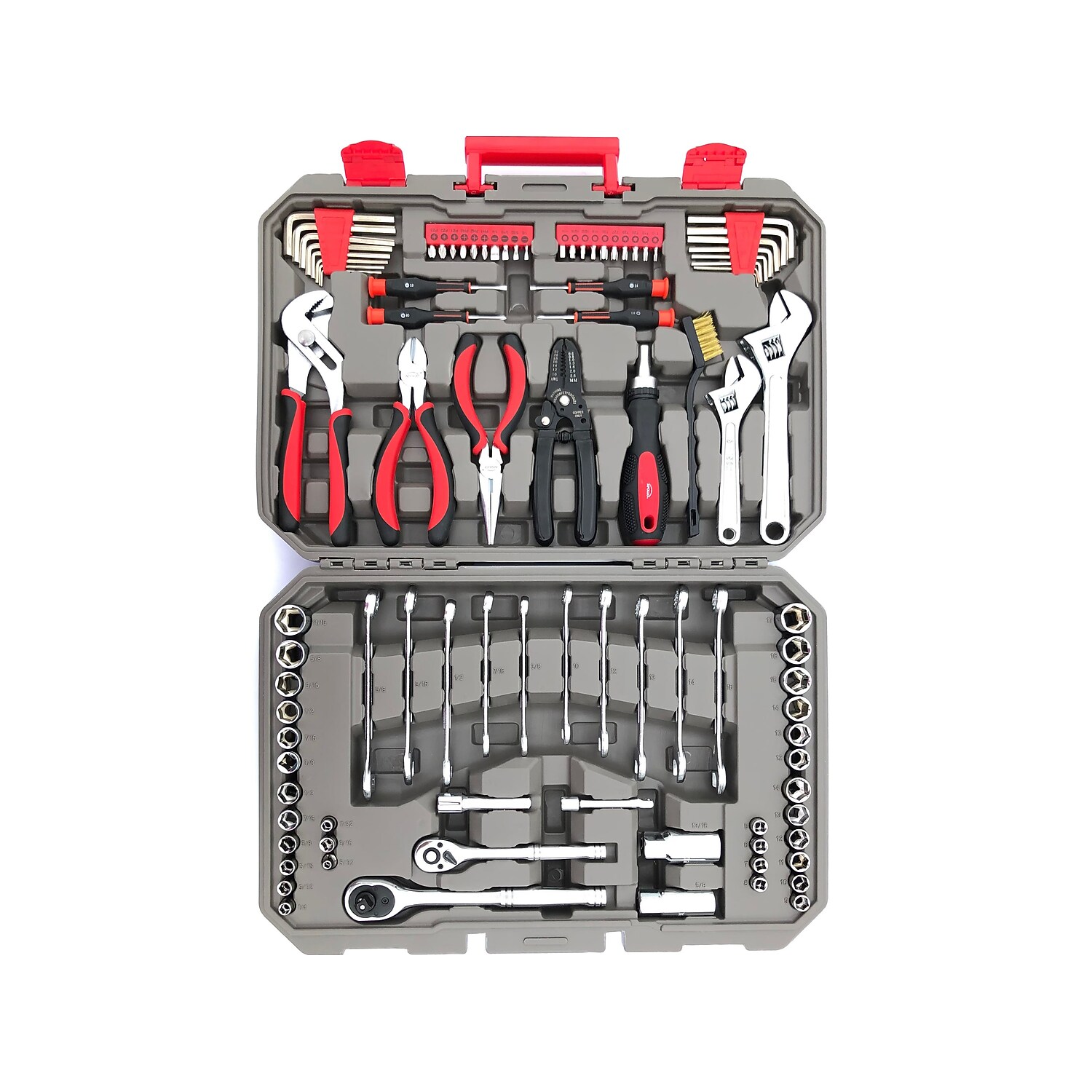 Apollo Tools Mechanics Tool Set, 95-Piece, Gray/Red (DT1242)