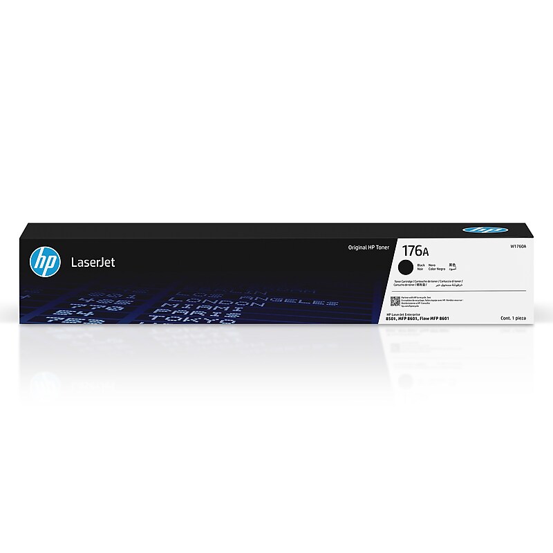 HP 176A Black Standard Yield Toner Cartridge, Prints Up to 45,000 Pages (W1760A)