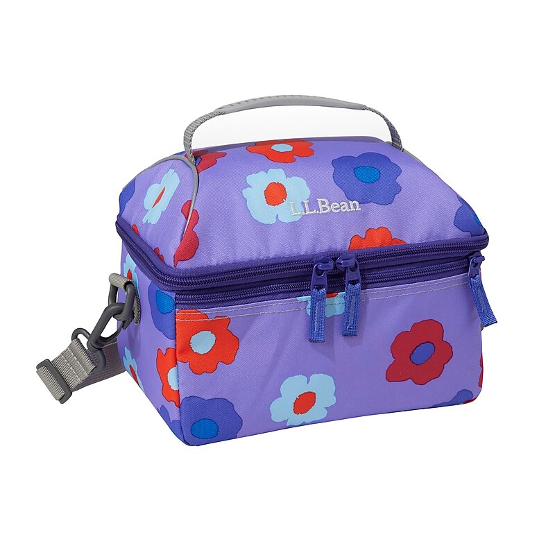 L.L.Bean Insulated Lunch Bag, 3-Compartment, Alpine Aster Daisy, 203 oz. (1000281510)