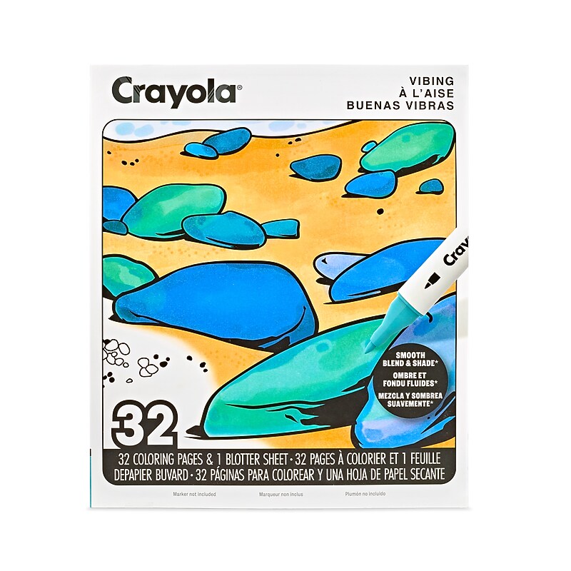 Crayola Vibing Adult Coloring Book, 32 Pages (047070)
