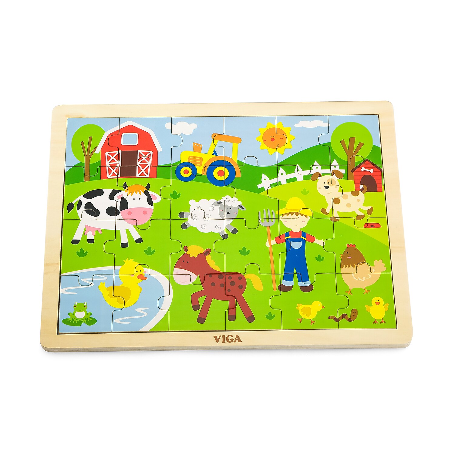 The Original Toy Company 24-Piece Farm Classic Jigsaw Puzzle (OTC50197)