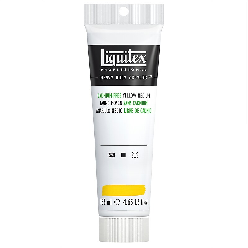 Liquitex LX ACRYLIC Acrylic Paint, Cadmium Free Yellow Medium, 138 ml. (LIQ1138890)