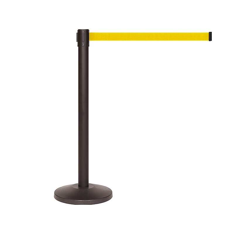 Queue Solutions QueueMaster 550 2" Nylon Crowd Control Belt Barrier, Yellow (QM550B-YW110)