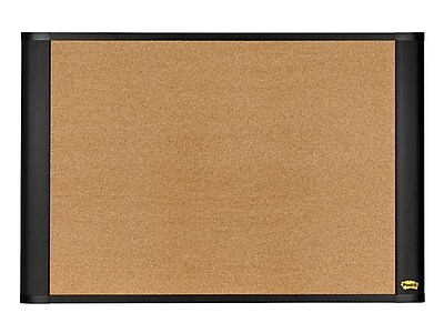 Post it 48 W x 36 H Sticky Cork Board Graphite Finish Frame