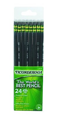 Dixon Ticonderoga 2 Soft Pencil Black 24 Pack