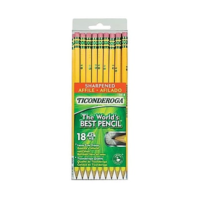 Dixon Ticonderoga Presharpened 2 Pencil Yellow 18 Pack