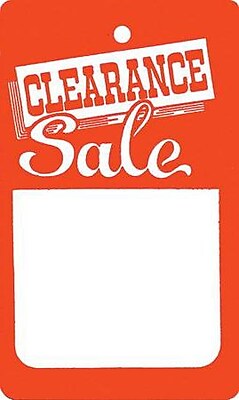 Unstrung Clearance Tag, Red/White, 1 3/4" x 2 7/8" | Staples®