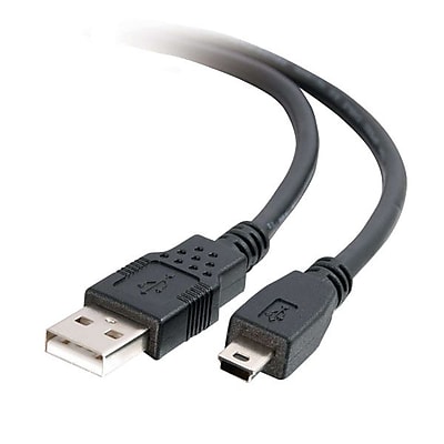 C2G 3.28 USB 2.0 A to Mini B Data Transfer Cable Black 27329