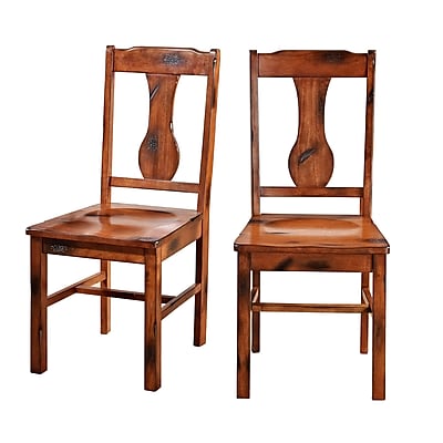 Walker Edison Huntsman Wood Dining Chair Dark Oak