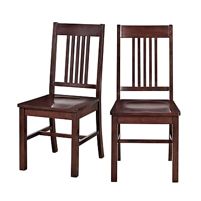 Walker Edison Meridian Wood Dining Chair Cappuccino