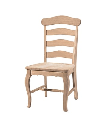 International Concepts Parawood Country French Chair Unfinished