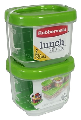 Rubbermaid 5 Cup 2 Pack Snack Container Guacamole