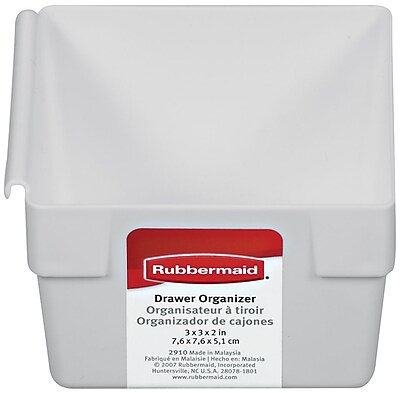 Rubbermaid 2 x 3 x 3 Plastic Drawer Organizer White