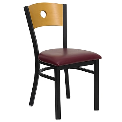 Flash Furniture Hercules Black Circle Back Metal Restaurant Chair XUDG6F2BCIRBURV