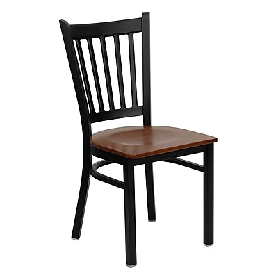 Flash Furniture Hercules Series Black Vertical Back Metal Restaurant Chair XUDG6Q2BVRTCHYW