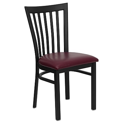 Flash Furniture Hercules 17.25 Black School House Back Metal Restaurant Chair XUDG6Q4BSCHBURV