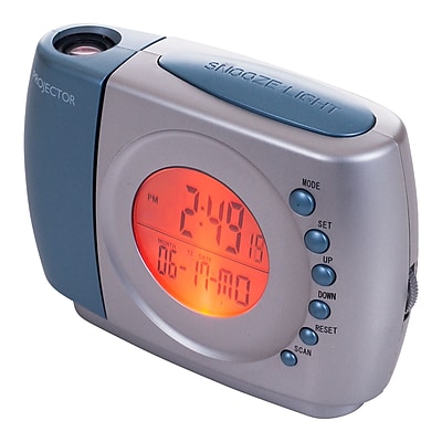 Northwest 72-MF814 Digital Projection Alarm Clock with FM Radio, Multi-Color