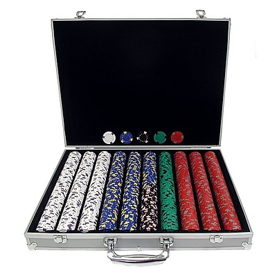 Trademark Poker 1000 13gm Pro Clay Casino Chips With Aluminum Case