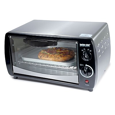 Better Chef 9 Liter Four Slice Large Capacity Toaster Oven, Silver