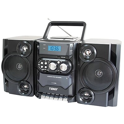 Naxa NPB 428 Portable MP3 CD Player With AM FM Stereo Radio Cassette Player Recorder