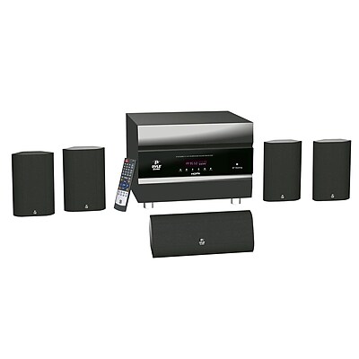 Pyle PT678HBA 400 W 5.1 Channel HDMI Home Theater System With Bluetooth Audio Playback\/AM\/FM Tuner