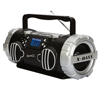 Supersonic SC-1398 High Performance X-Bass Portable Mp3 Speaker W/USB/SD/Aux, Black