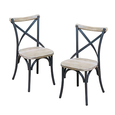 Walker Edison Urban Reclamation Wood Deluxe Dining Chair