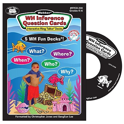 Super Duper Webber WH Inference Question Cards Interactive Ring Talker Software