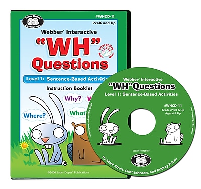 Super Duper Webber Interactive WH Questions CD ROM Level 1