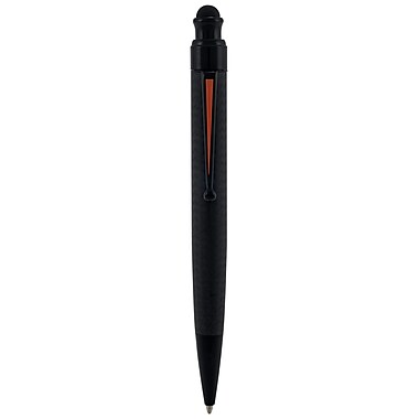 Monteverde One Touch Stylus Carbon Matte Ballpoint Pen, Orange Clip