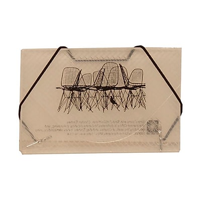 JAM Paper Plastic Business Card Case Chairs Design Black Clear Sold Individually 236618972