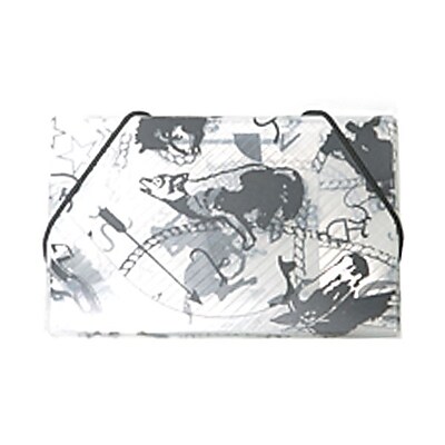 JAM Paper Plastic Business Card Case Western Design Clear Black Sold Individually 3665726
