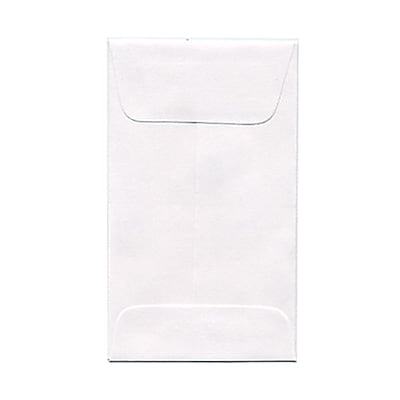 JAM Paper 3 Coin Envelopes 2.5 x 4.25 White 25 pack 1623183