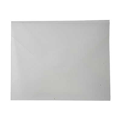 JAM Paper Letter Portfolio with Tuck Flap Closure 8 7 8 x 11 3 8 x 1 8 Clear Frost Sold Individually 17956721